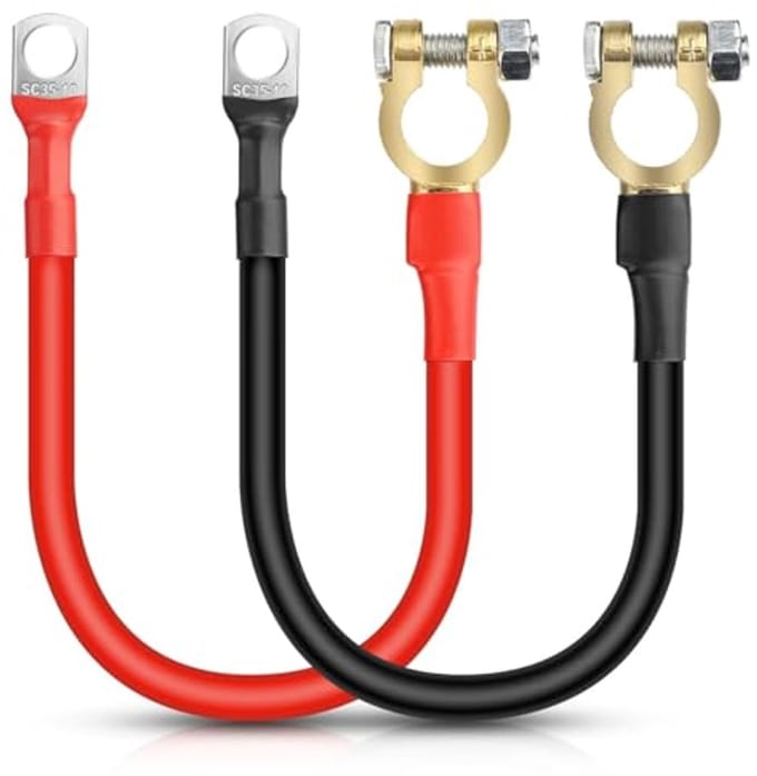 Accu-omvormerkabel 30cm 3AWG 25mm² met accupoolconnectoren voor 12V-24V systemen