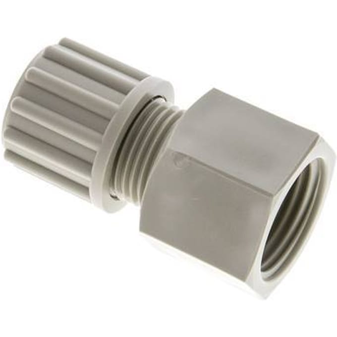 12x10mm & G1/2'' PP Rechte Knelfitting Binnendraad 10bar
