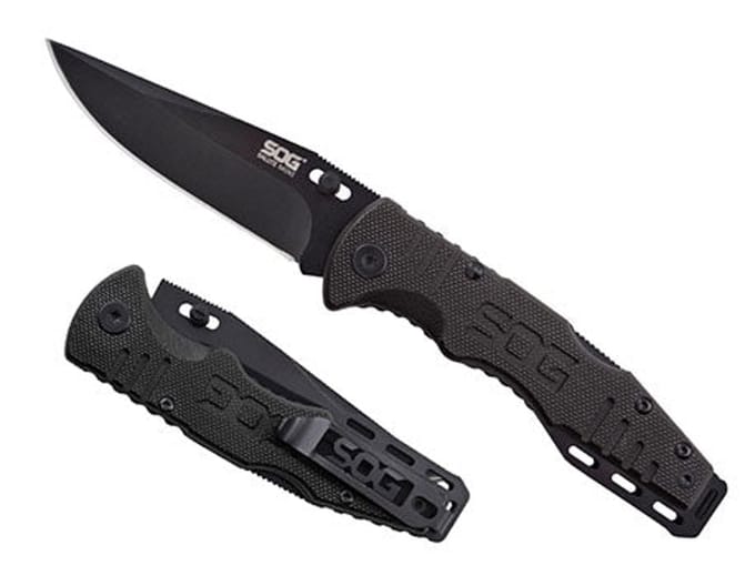 SOG Knives Salute Mini Black Clampack Zakmes - Zwart