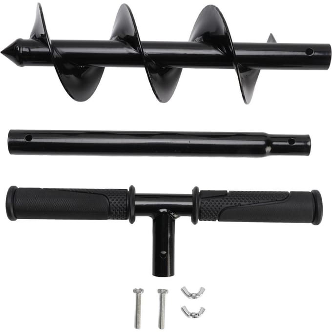 Handbediende grondboor T-vormig koudgewalst staal tuingrondboor handmatige gataardboor black