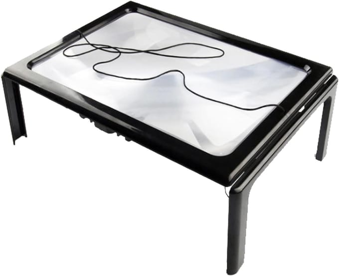 Desktop Vergrootglas 2.5X met LED Verlichting - Opvouwbaar en Draagbaar voor Lezen en Identificatie