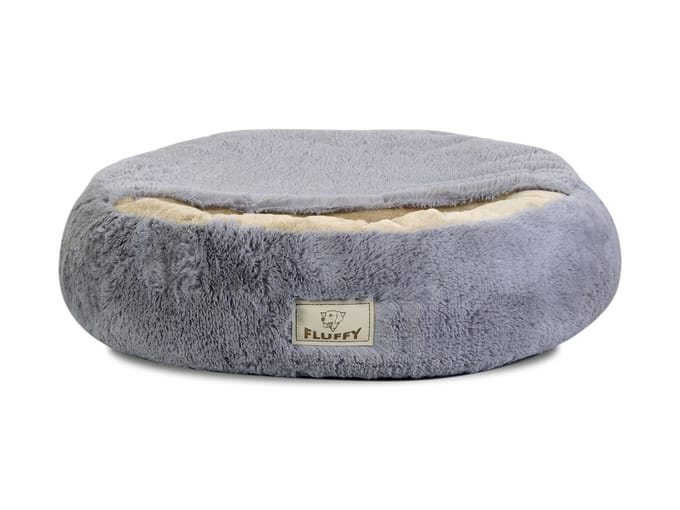 Hondenbed FLUFFY 80 cm lichtgrijs