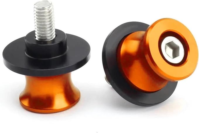 Motorfiets Frame Beschermers - Valdoppen Set - Bescherming Tijdens Rijden - Schokabsorberend Ontwerp - 8MM Schroefdraad - Oranje