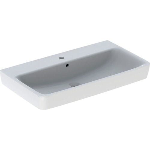 Geberit Renova Plan washbasin 85 cm with tap hole center, with overflow 501.698.00.1