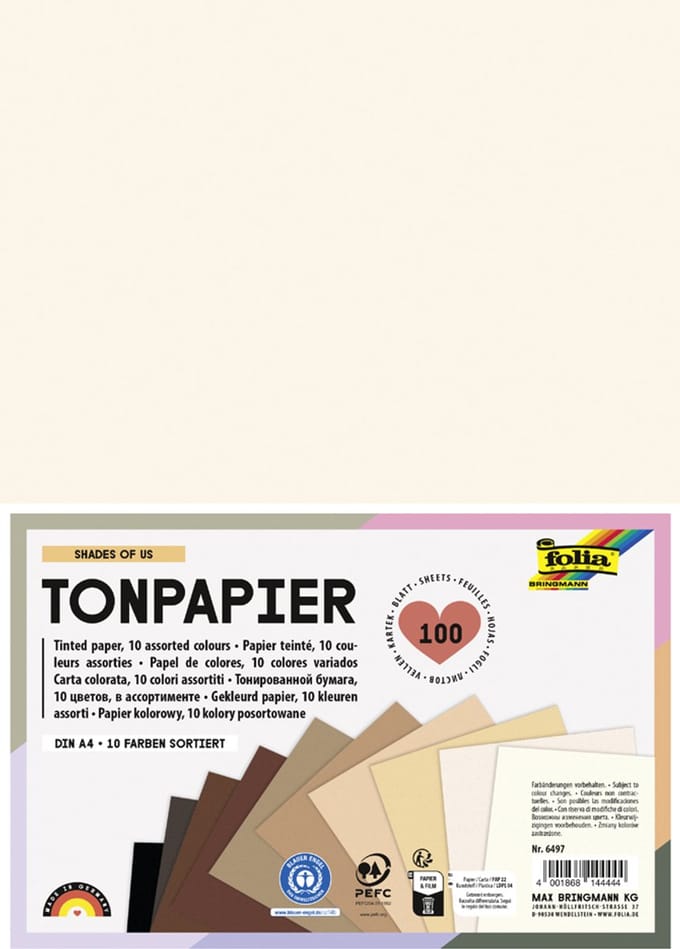 Folia gekleurd papier 'Shades of us', A4, 130 g/m²