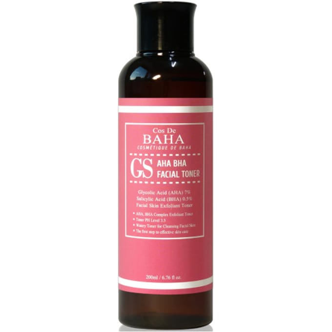 Cos De BAHA GS AHA 7% BHA 0,5% Exfoliërende Zuiverende Toner 200ml