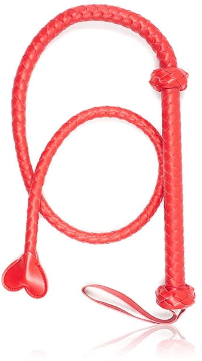 Leren zweep (rood) - BDSM - overgave - fetish