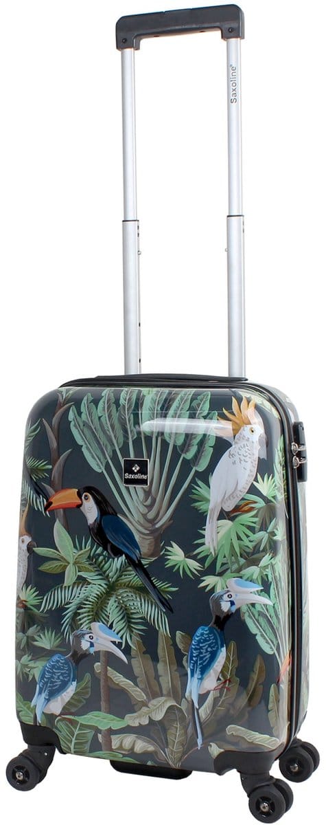 Saxoline Handbagage Harde Koffer / Trolley / Reiskoffer - 54cm (Small) - Toucan Print - Bedrukt / Small