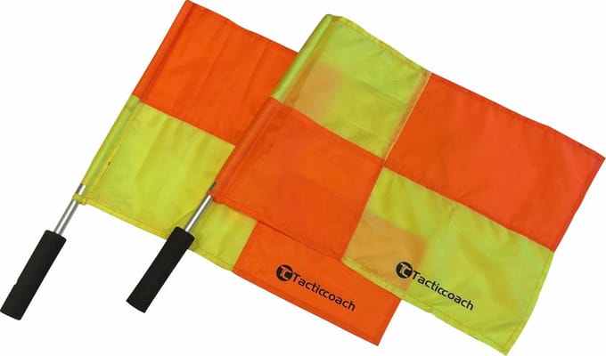 Grensrechtersvlaggen Set | Linesman Flag - Tacticcoach - 2 stuks