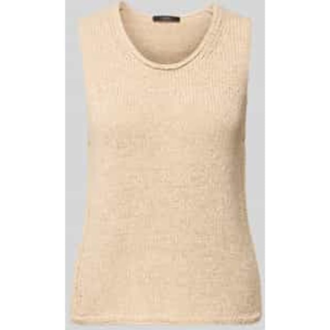 Gebreide top met ronde hals