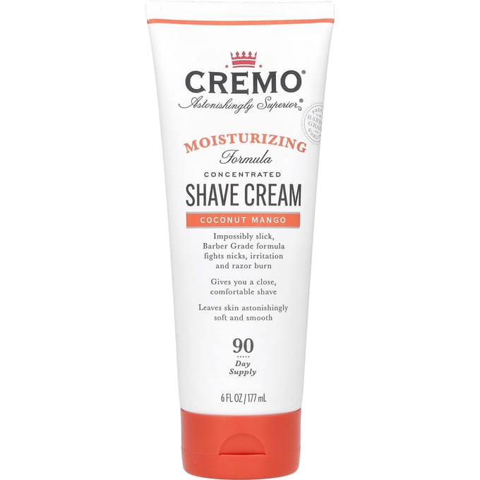 Crème à raser Cremo, noix de coco et mangue, 170 ml (177 ml) white