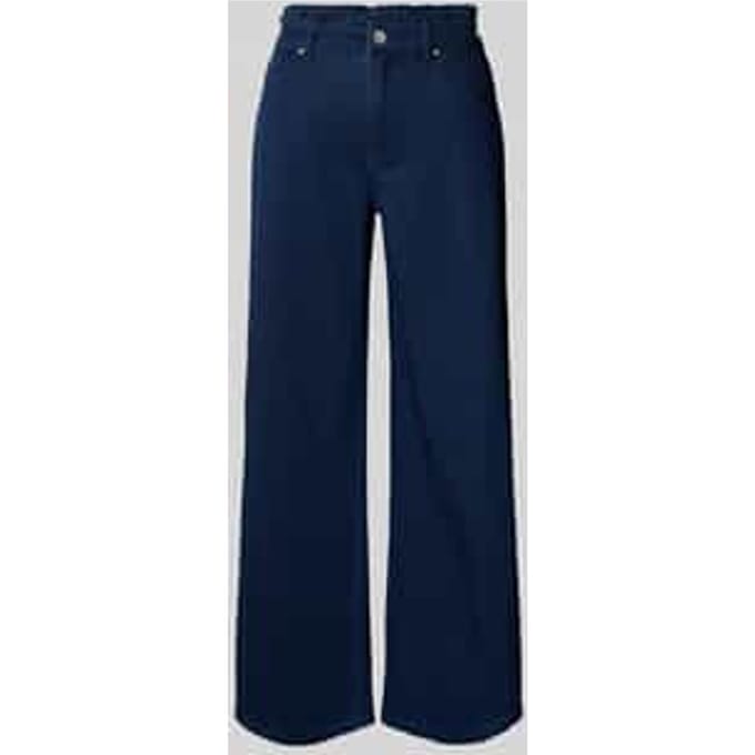 Wide leg jeans met ruches