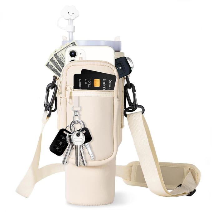 40oz ijscup houder Stanley neopreen waterfles handtas Stanley handvat auto isolatie letter beker zwart