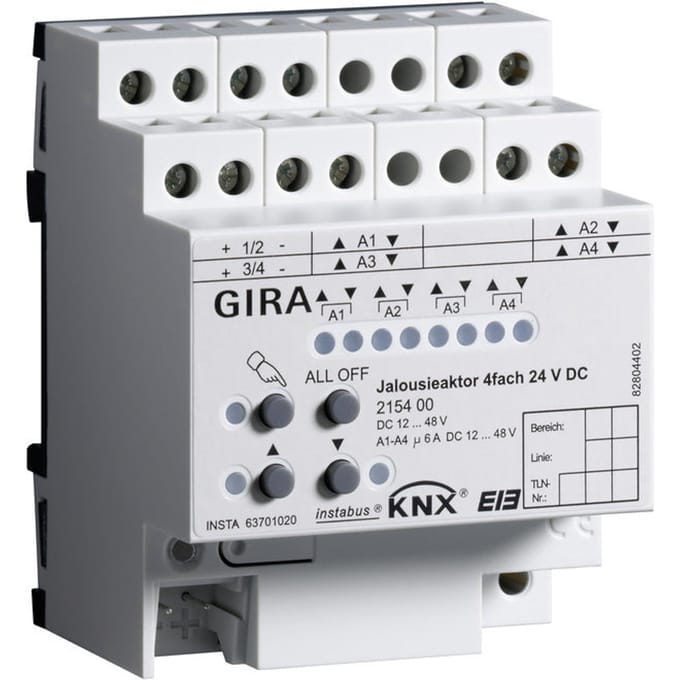 Gira KNX Jaloezie- en Rolluik-bussysteem DIN-rail - 215400