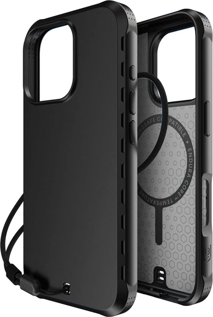 BodyGuardz Paradigm Pro Case voor de iPhone 16 Pro - Zwart