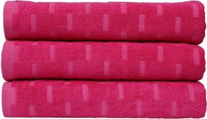 Homéé® Bamboe badlakens - set van 3 stuks - Fuchsia - 70x130cm