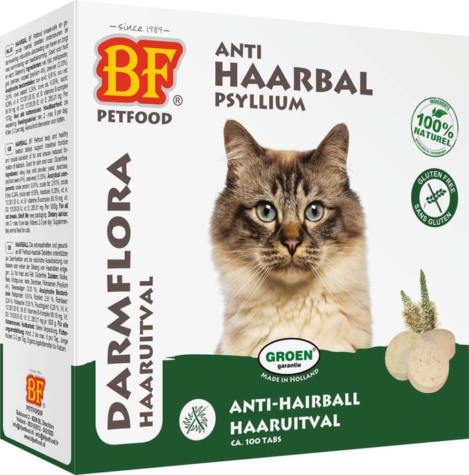 BF Petfood tabletten kat haarbal