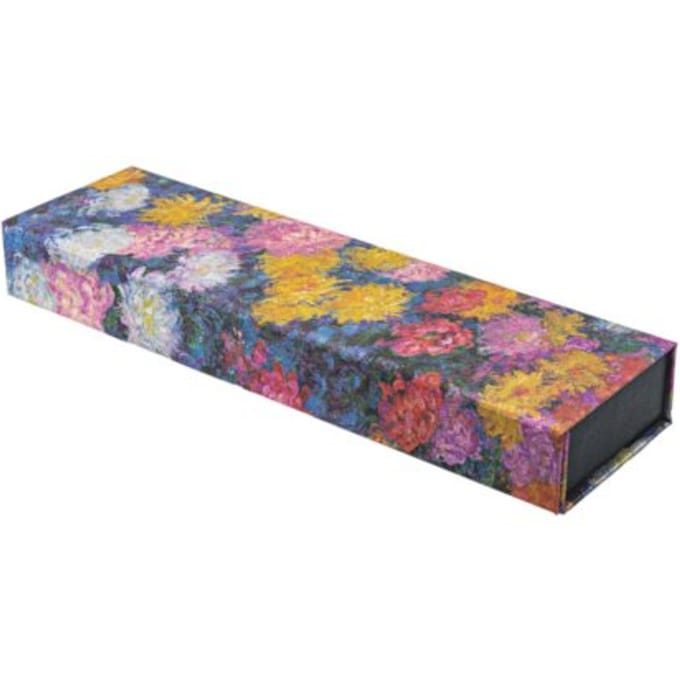 Paperblanks pencil case, formaat 22 x 3 x 6,5 cm - monet's chrysanthemums