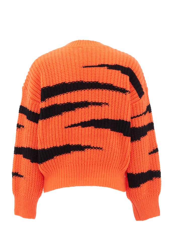 Mymo Jumper Dames ORANJE ZWART