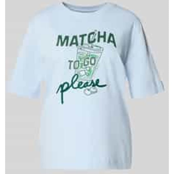 Slim fit T-shirt met motiefprint