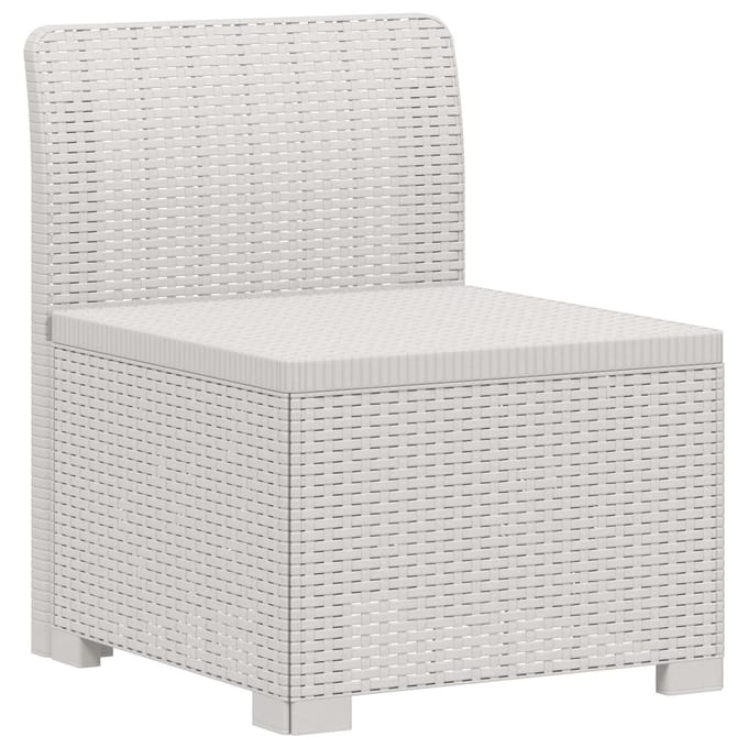vidaXL - 3-Zits - Tuin - Sofa - Rottanlook - PP - Wit