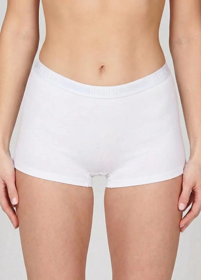 2-pack Comfort dames boxershort katoen - Lekker zitten ondergoed dames - Wit / M