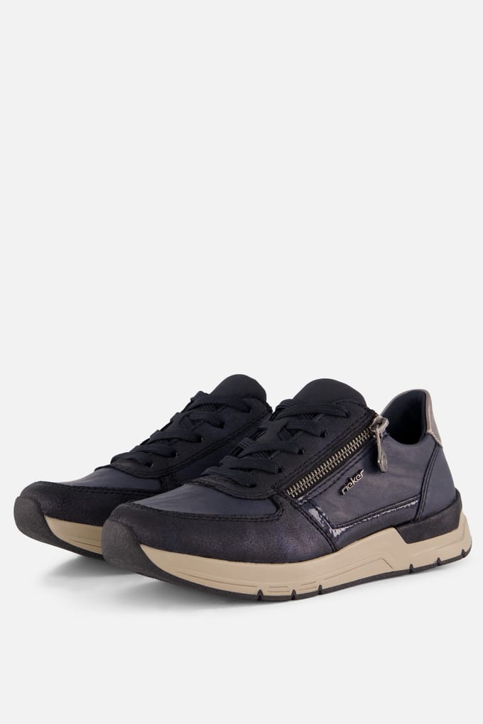 Rieker Sneakers blauw Leer - Maat 41