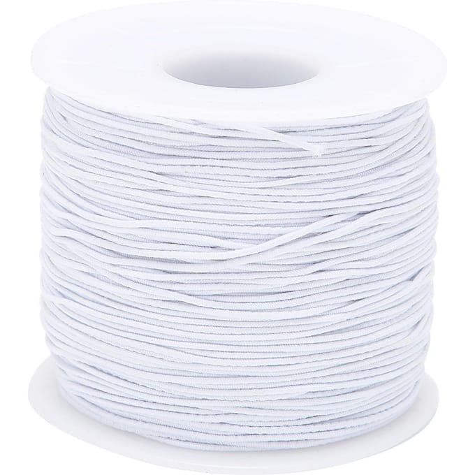 1mm X 100m Rekbaar Elastisch Draad Koord DIY Knutselsnaar Touw Sieraden Armband Maken Touw Wit white