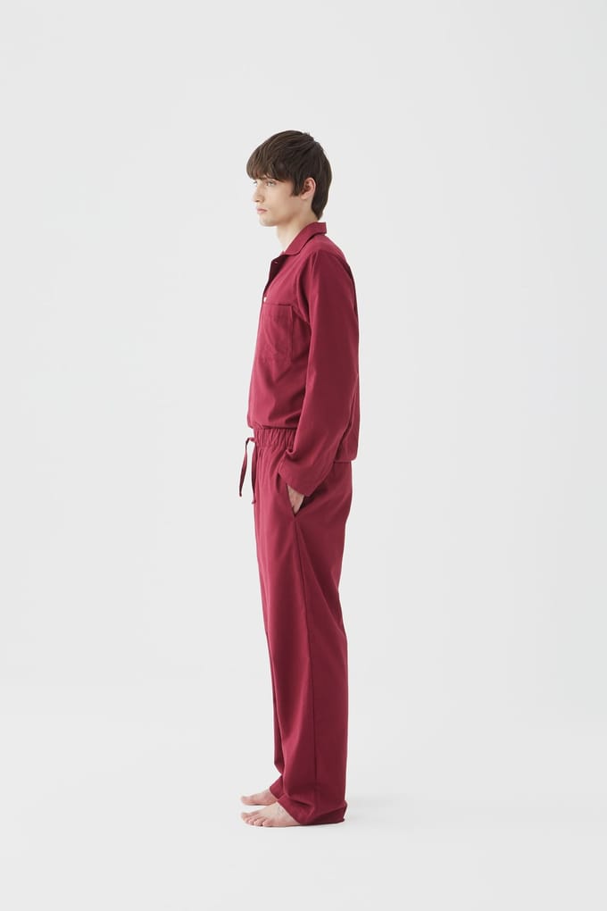 Tekla Unisex Flannel, Pyjamas Pants Beyond Red Größe: S | Nachtwäsche Outlet | Unisex | Rot