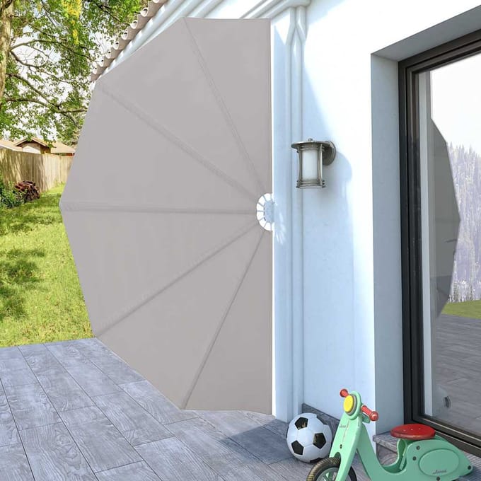 vidaXL - Terrasscherm - inklapbaar - 160 - cm - crème