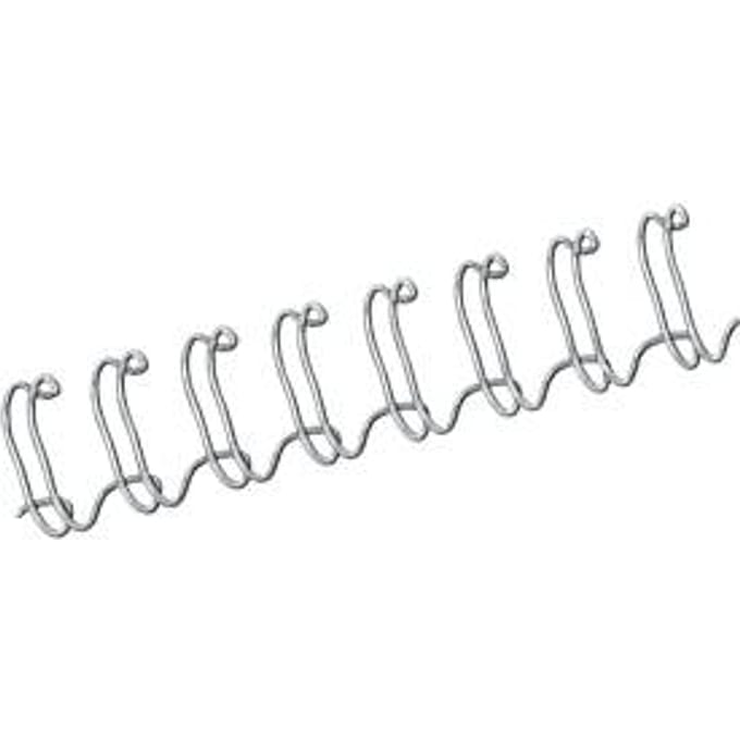 Fellowes metalen inbindruggen, formaat 14 mm, 100 stuks, voor 34-gaats inbindmachines metalen inbindrug, zilver, 100