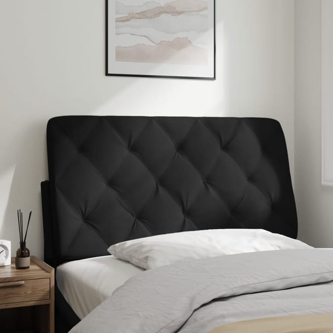 vidaXL - Hoofdbordkussen - 100 - cm - fluweel - zwart