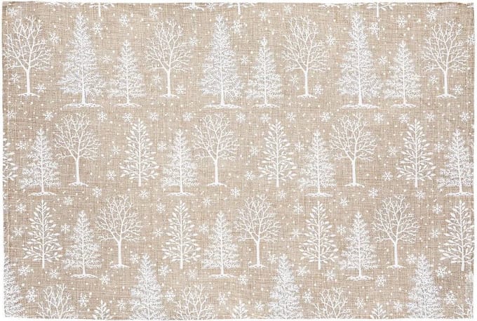 Placemat met kerstboommotief 45 x 30 cm, polyester