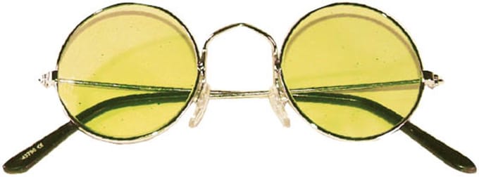 Widmann - Hippie Flower Power verkleed sieraden set met hippie bril
