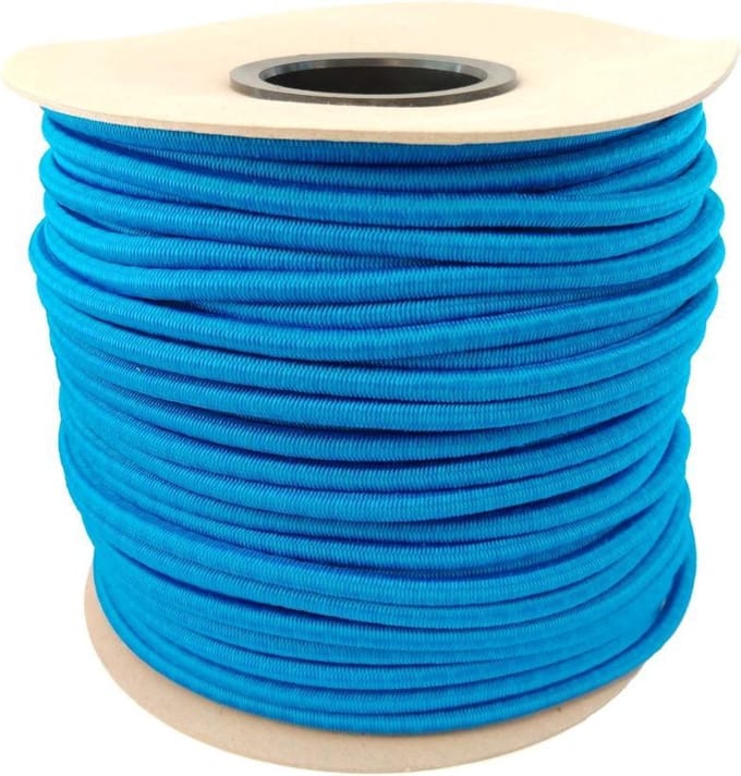 Elastisch Touw - Blauw - 8mm - elastiek per meter