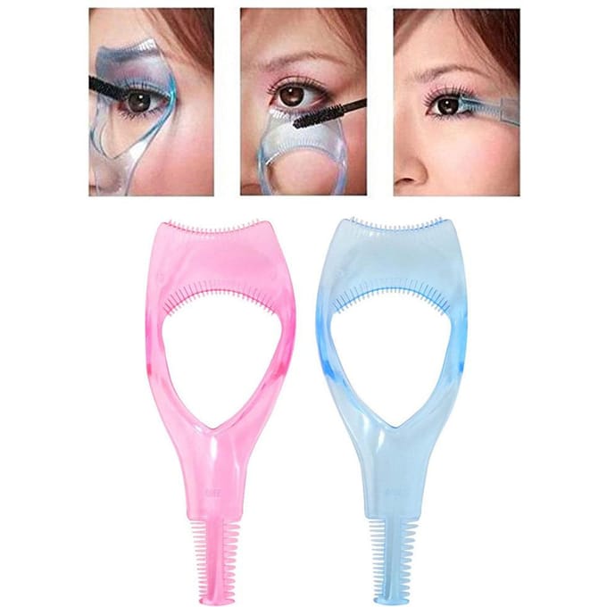 Wimperkaart Cosmetische Mascara Schild Applicator Wimperhulp Gids Wimpers Kam Assistent Gereedschap roze