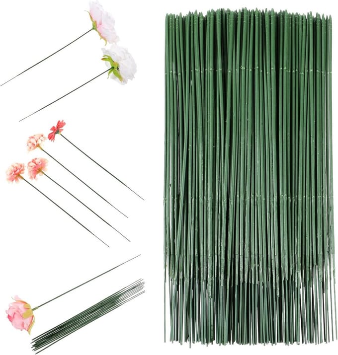 200 Stuks Groene Bloemendraad voor Ambachten en Bloemstukken - 20 cm