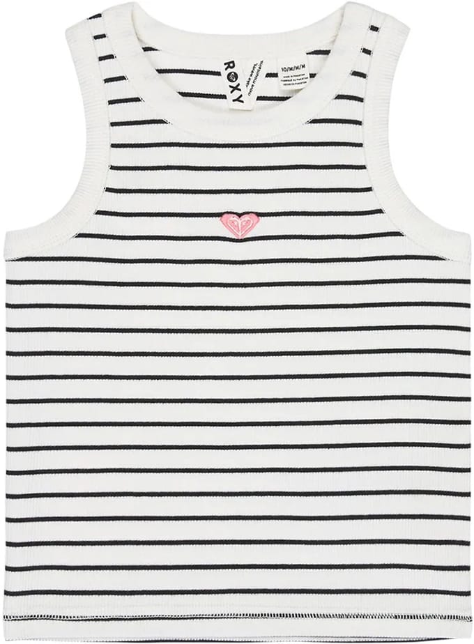 Roxy Iconic Days Rg Stripes Mouwloos T-shirt Wit 16 Years Meisje
