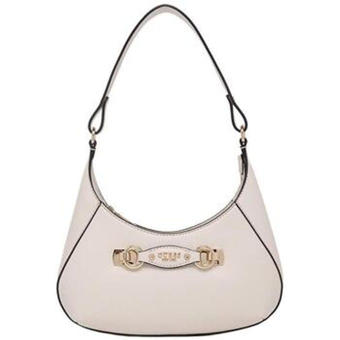 GUESS schoudertas Mimina Top Zip Shoulder Bag Stone crème