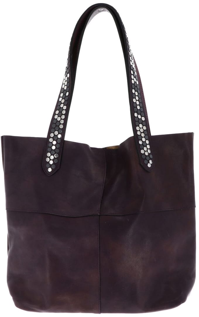 b.belt Leren schoudertas Meghan Shopper Dark Lilac mauve