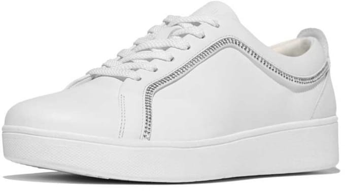 Fitflop Rally Crysal Trim Leather Schoenen Wit EU 37 Vrouw