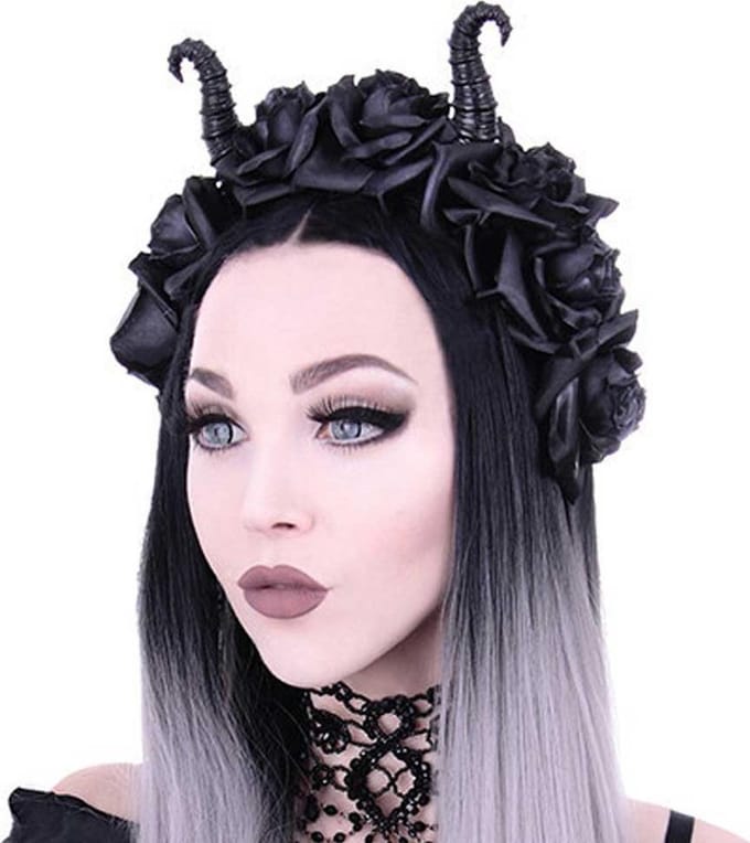 Restyle - Maleficent Hoorns haarband - Zwart