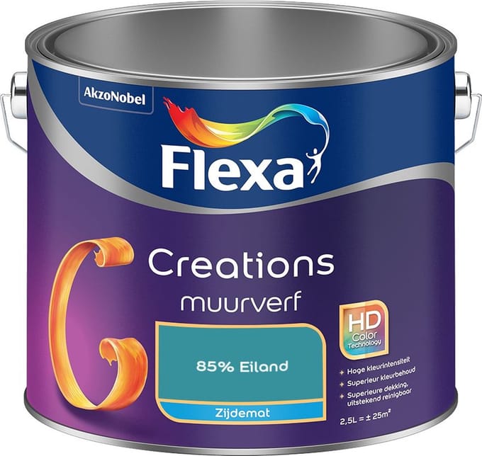 Flexa - Creations Muurverf Zijdemat - 85% Eiland - Mengverf - 2,5 L