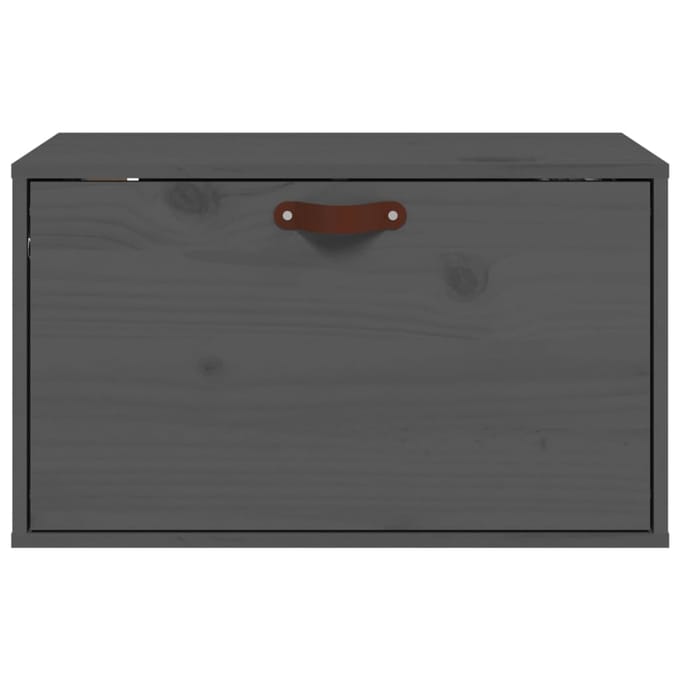 vidaXL - Wandkast - 60x30x35 - cm - massief - grenenhout - grijs