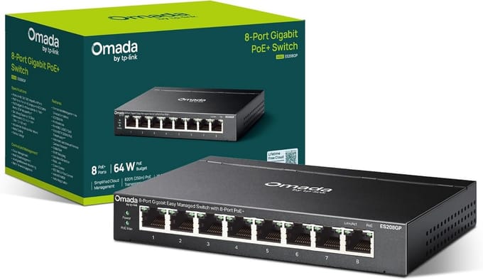 8-poorts Gigabit Netwerkschakelaar Metalen Behuizing Plug & Play