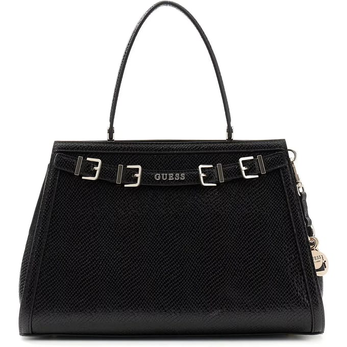 GUESS schoudertas handtas Dovie Satchel Black zwart