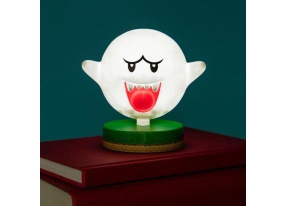 Super Mario Boo Icon Light V4 – 10 cm LED Karakterlamp, Batterijvoeding, Officieel Nintendo‑Product- Paladone