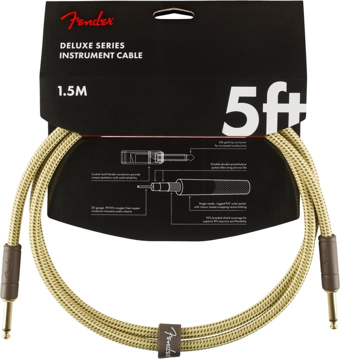Fender Deluxe Series Instrument Cable 1.5m (Tweed) - Instrumentenkabel