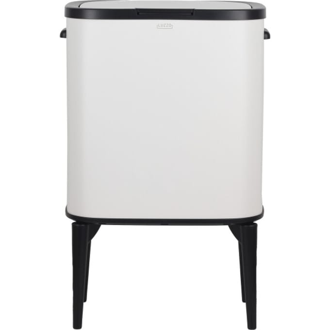Luzzo® New York Touch Prullenbak Afvalscheiding 2 Vakken 18 ltr - Wit