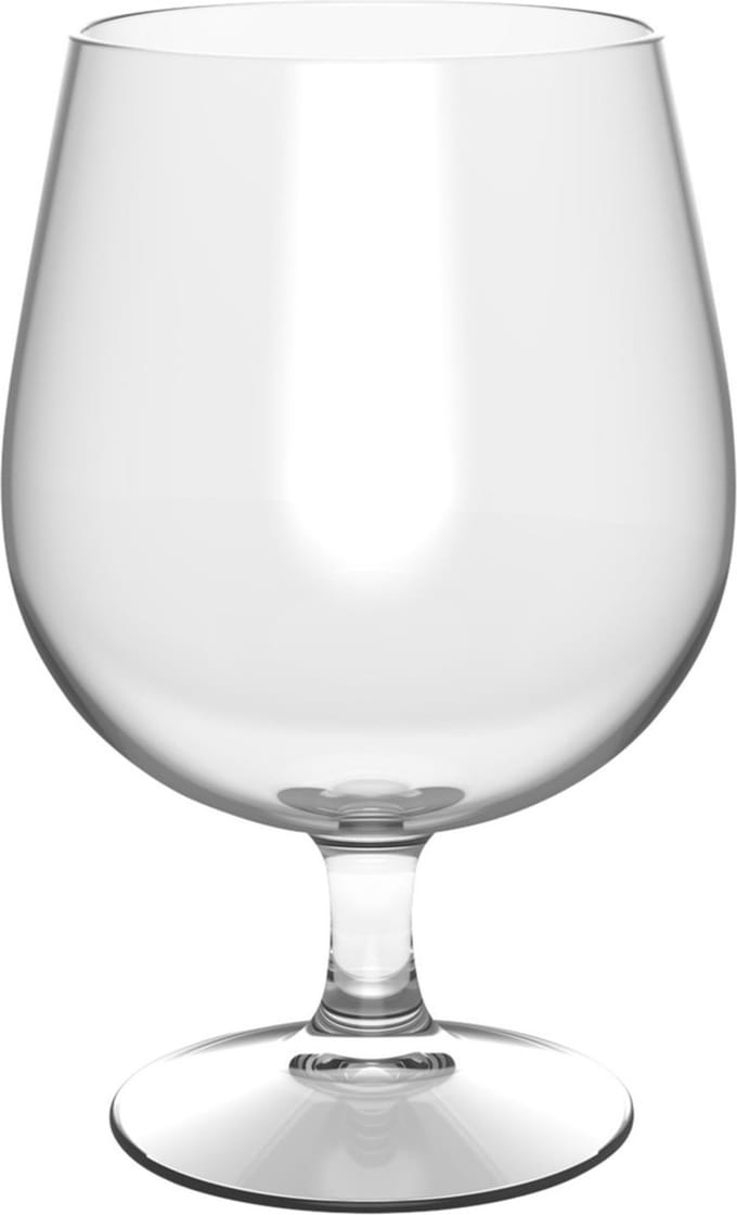 Santex Bierglas - sier bierglas op voet - transparant - 520 ml - onbreekbaar kunststof